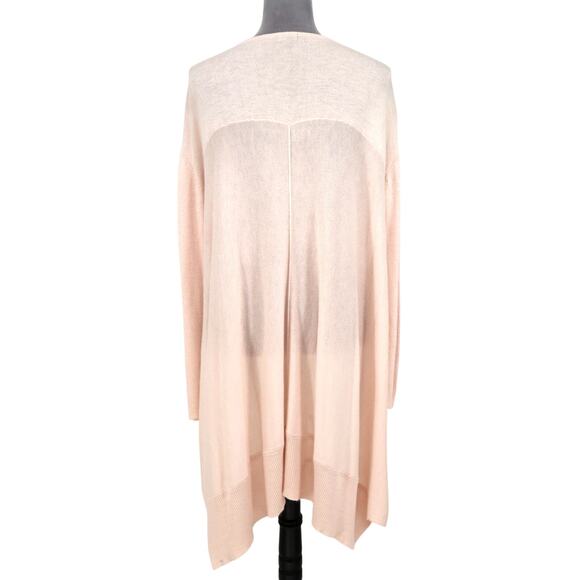 Sen Sweater Womens One Size Pale Pink Lightweight Hi Lo Hem Coastal Lagenlook - Picture 2 of 12